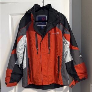 Free Country Orange and Black Ski Jacket